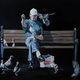 <i>Pigeon Man</i> (2012), acrylic on panel, 8x4ft
