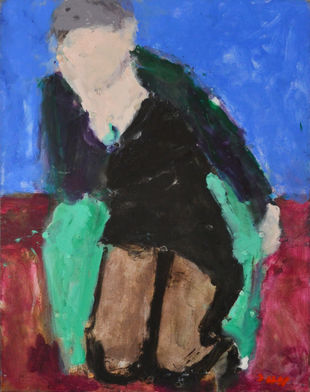 Sargy Mann: <i>In The Garden Chair, Coat With Green Lining</i>