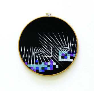 Johana Hartwig, Tributary 1, embroidery,2017