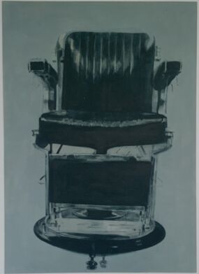 Barbers chair, acrylic on canvas, 2002, Athena Jones