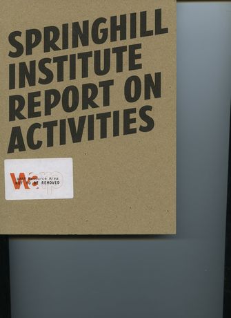 Springhill Institute Report on Activities-large