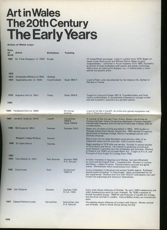 Art In Wales - The 20C - The early years-large