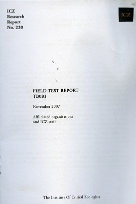 The Institute of Critical Zoologists: Field Test Report TB081-large