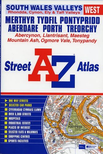 South Wales Valleys West A-Z Street Atlas-large