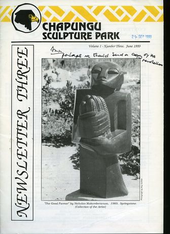 Chapungu Sculprure Park Newsletter Vol.1 No.3 June 1993-large