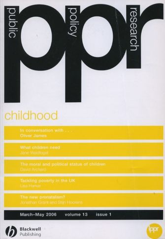 Public Policy Research: Childhood Issue 1-large