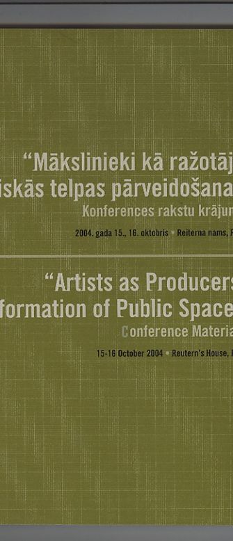 `Artists as Producers: Transformation of Public Space` Conference Materials-large