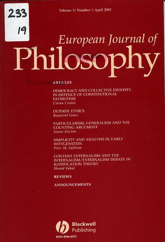 European Journal of Philosophy Vol 11 No 1-large
