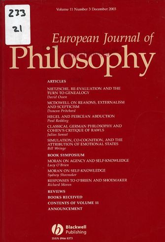 European Journal of Philosophy Vol 11 No 3-large