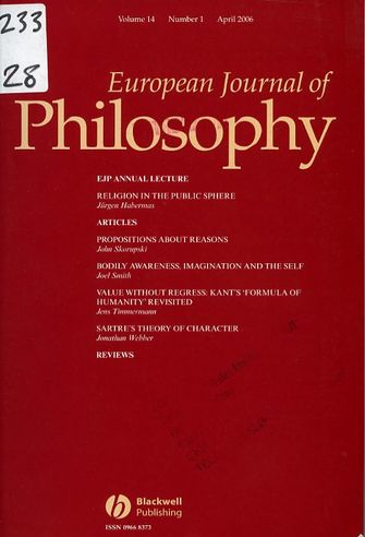 European Journal of Philosophy Vol 14 No 1-large