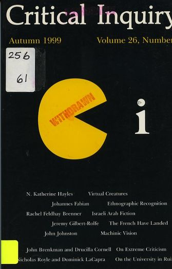 Critical Inquiry vol. 26 no. 1-large