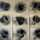 Black holes, charcoal on paper, 2022, Athena Jones